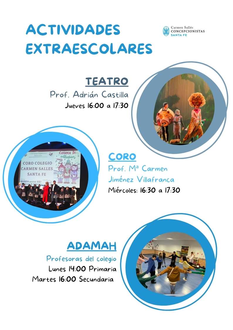 actividades extraescolares santa fe - teatro - coro - adamah