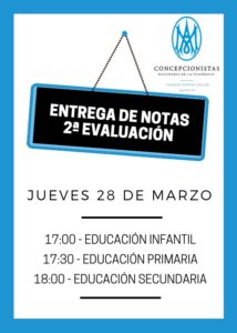 Entrega de notas 2º Evaluación