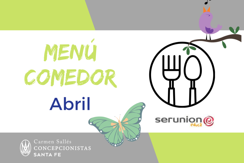 Menú comedor abril